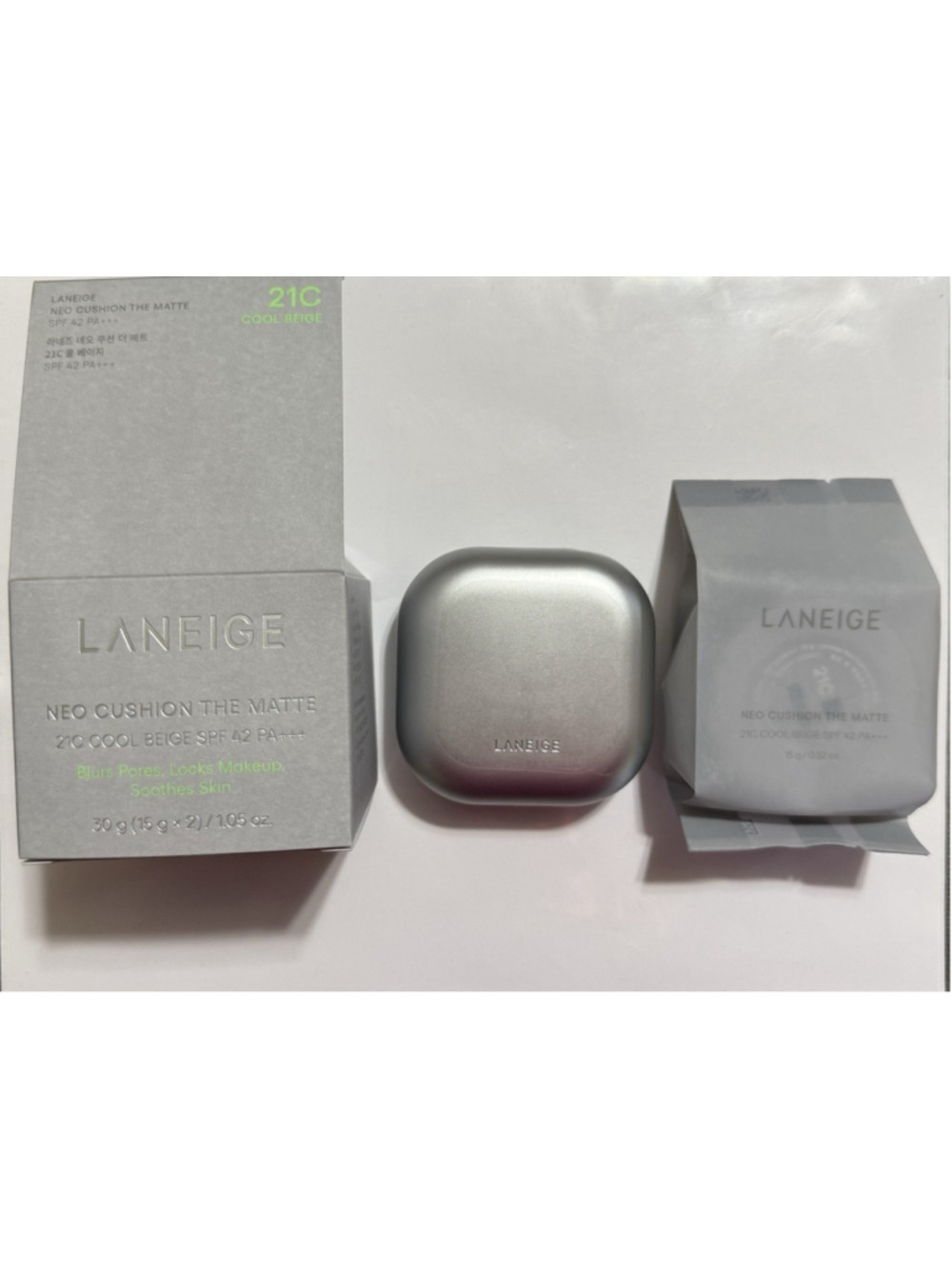LANEIGE Neo Cushion The Matte 15g x 2pcs 2026 NEW SPF42 PA+++ #21C Cool Beige